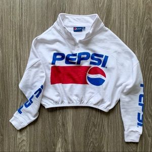 PEPSI | 90’s Logo Crop Sweatshirt